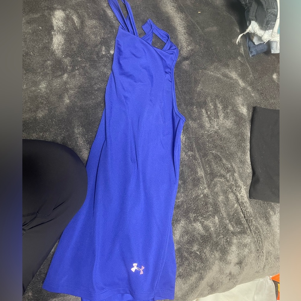 Blue Under Armor X tank top